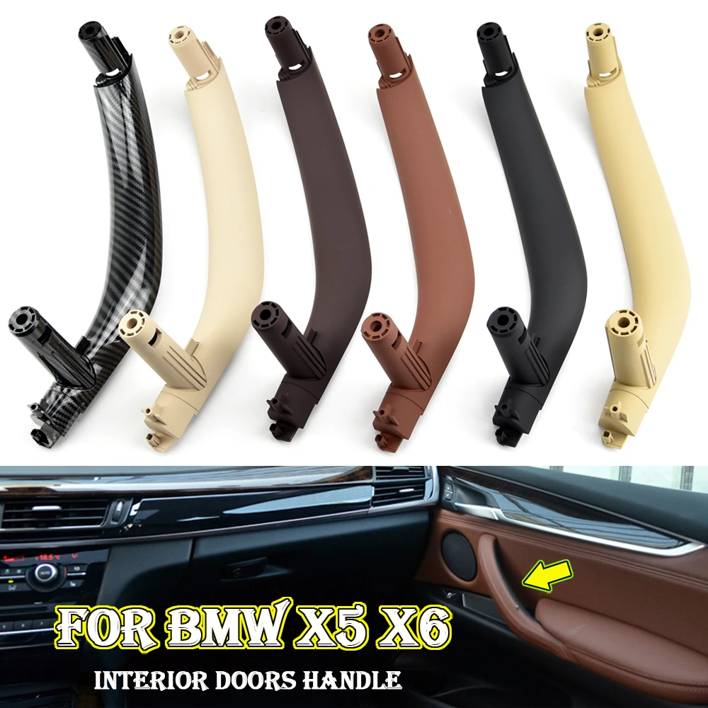 

For BMW X5 X6 F15 F16 2014 2015 2016 2017 2018 Car ABS Interior Door Pull Handle Trim Cover Black Beige