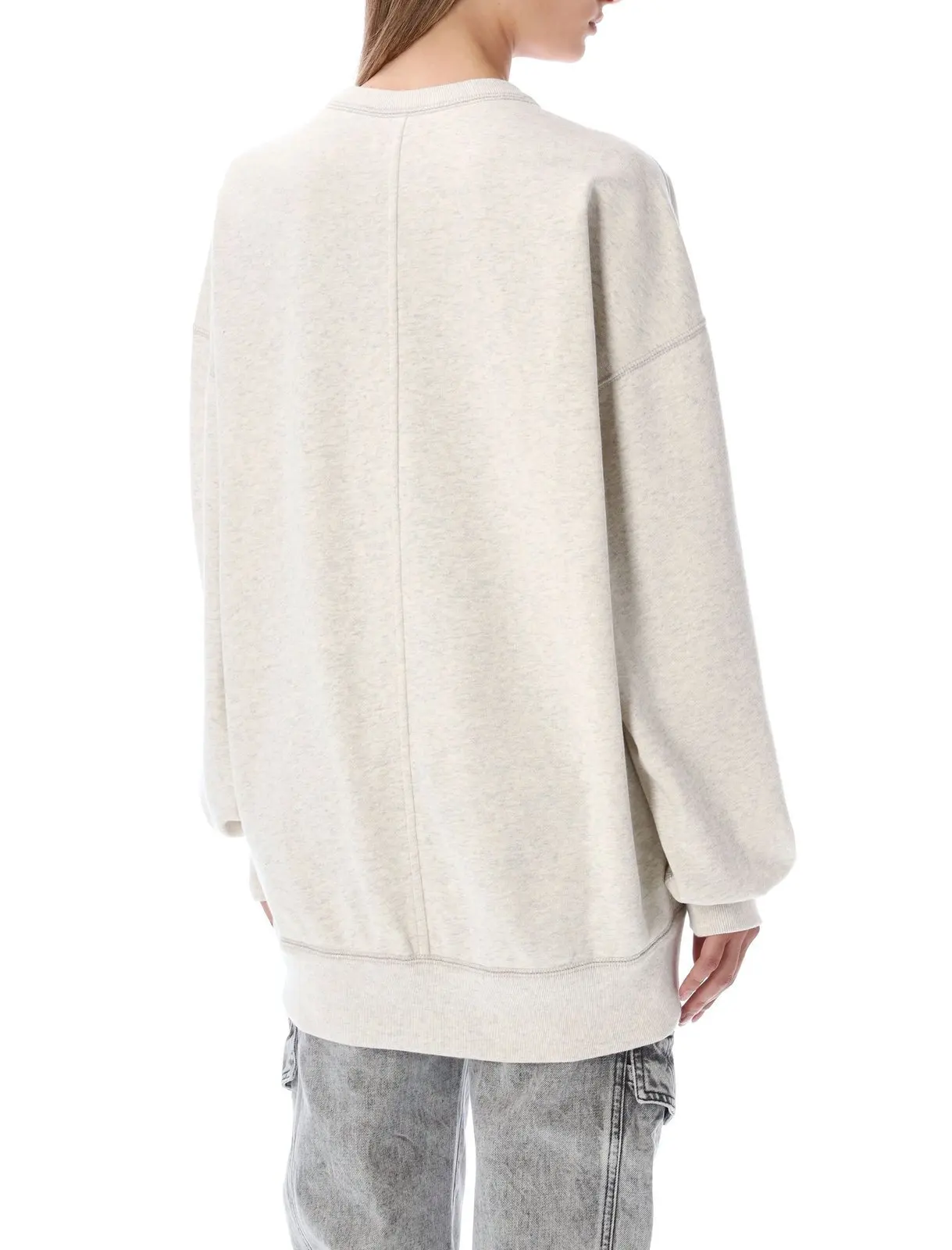 

Women Logo Gradient Flocking Sweatshirt 2023 Early Spring Ladies Loose Casual Long Sleeve O-Neck Simple Pullover Female Top