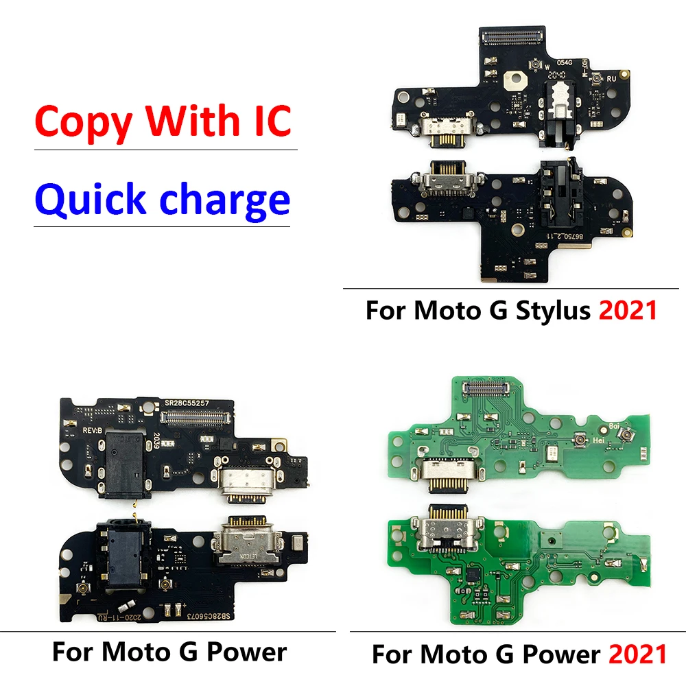 

Новая плата USB для зарядного порта, гибкий кабель, соединительные детали для Motorola Moto G Stylus G Power 2021, микрофонный модуль