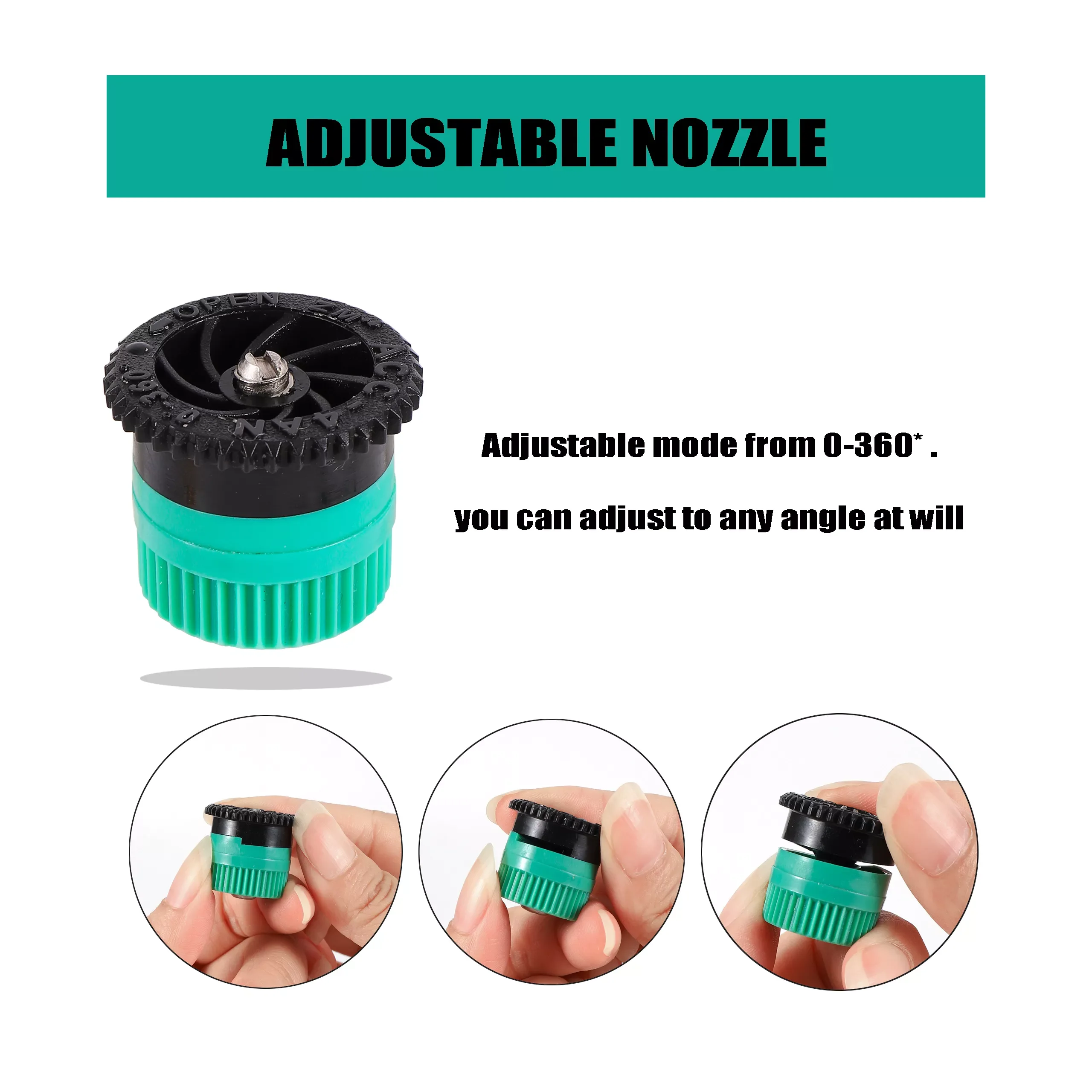 

2023NEW Pop-up Sprinklers Replacement Scattering Nozzles 0~360 Degree Adjustable Garden Park Farm Grass Lawn Crops Irrigation To