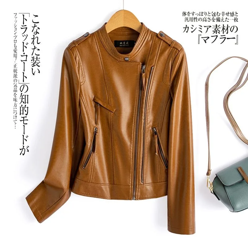 Новое кожаное облегающее платье женская короткая весенне-осенняя узкая кожаная