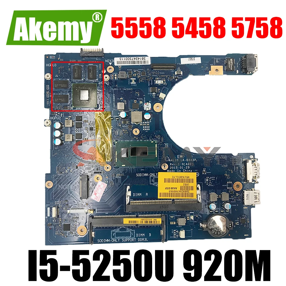 

Материнская плата для DELL inspiron 920, 5558, 5458, 5758, 100% протестирована