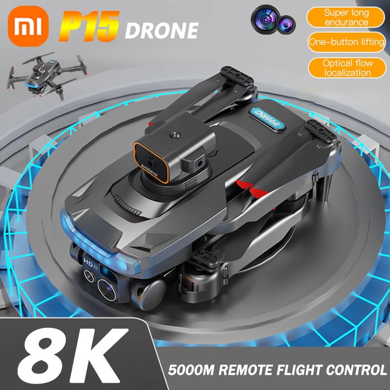 

New Xiaomi P15 Drone 5G Professional 8K GPS Dual Camera Obstacle Avoidance Optical Flow Positioning Brushless RC Dron Quadcopter