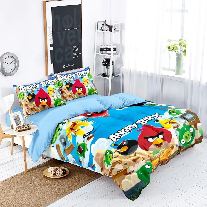 Креативная и персонализированная простыня из чистого хлопка Angry Birds Bomb Chuck