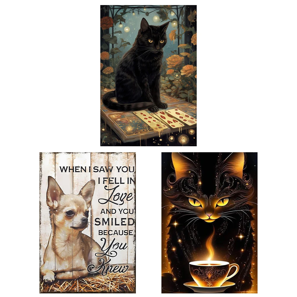 5D DIY Полный круглый дрель Алмазная картина Животное Набор Домашний декор