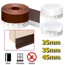 5M Door Bottom Seal Strip Weather Window Rubber Seal Weatherstrip Windproof Dust Self Adhesive Door Windshield Sealing Tape