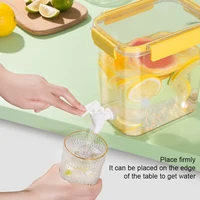 refrigerator cold water jug home kitchen with faucet large capacity lemonade juice jug plastic cool water bucket 3 54 5l