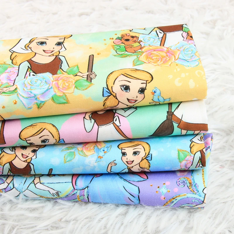 

X м мультфильм Дисней Принцесса хлопчатобумажная ткань для шитья Лоскутная Одежда Аксессуары для рукоделия