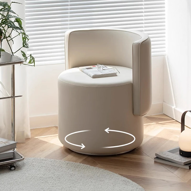 Стулья для макияжа в кремовом стиле Современные поворотные стулья отдыха