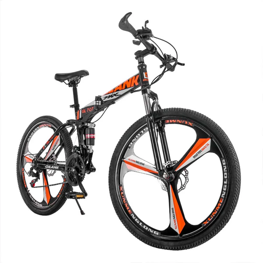 

26 Inches Mountain Bicycle Variable Speed Bicycles Carbon Steel Spring Front Fork Shock Absorption Sensitive Double Disc Brake