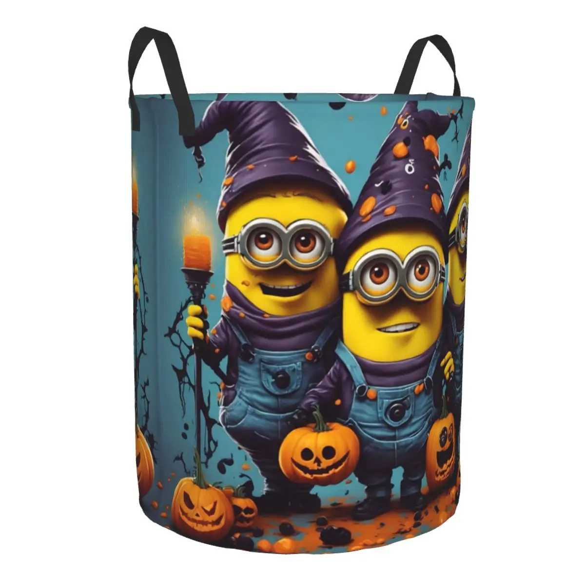 Корзина для белья на заказ Хэллоуин с миньонами
