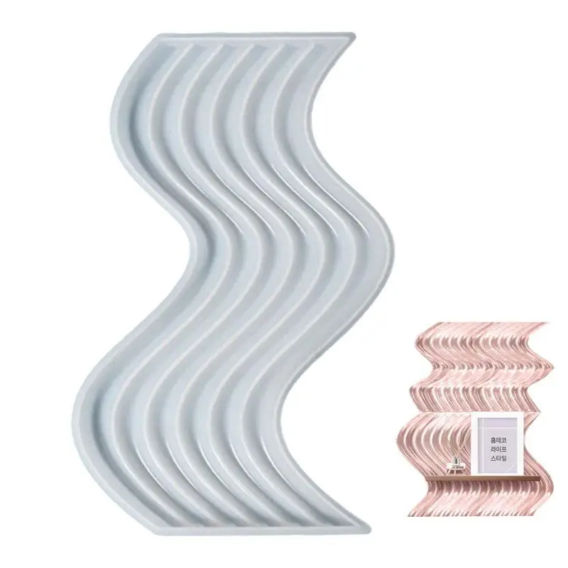

Brick Wall Molds Silicone Unique Wave Coasters Wall Brick Epoxy Mold Smooth Home Decoration Wall Background Resin Casting DIY
