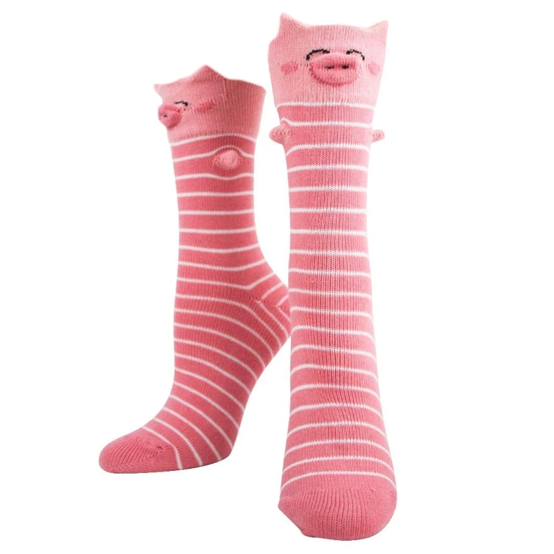 

Women Knit Animals Socks Novelty 3d Wide Mouth Eating Leg Animal Crochet Sock