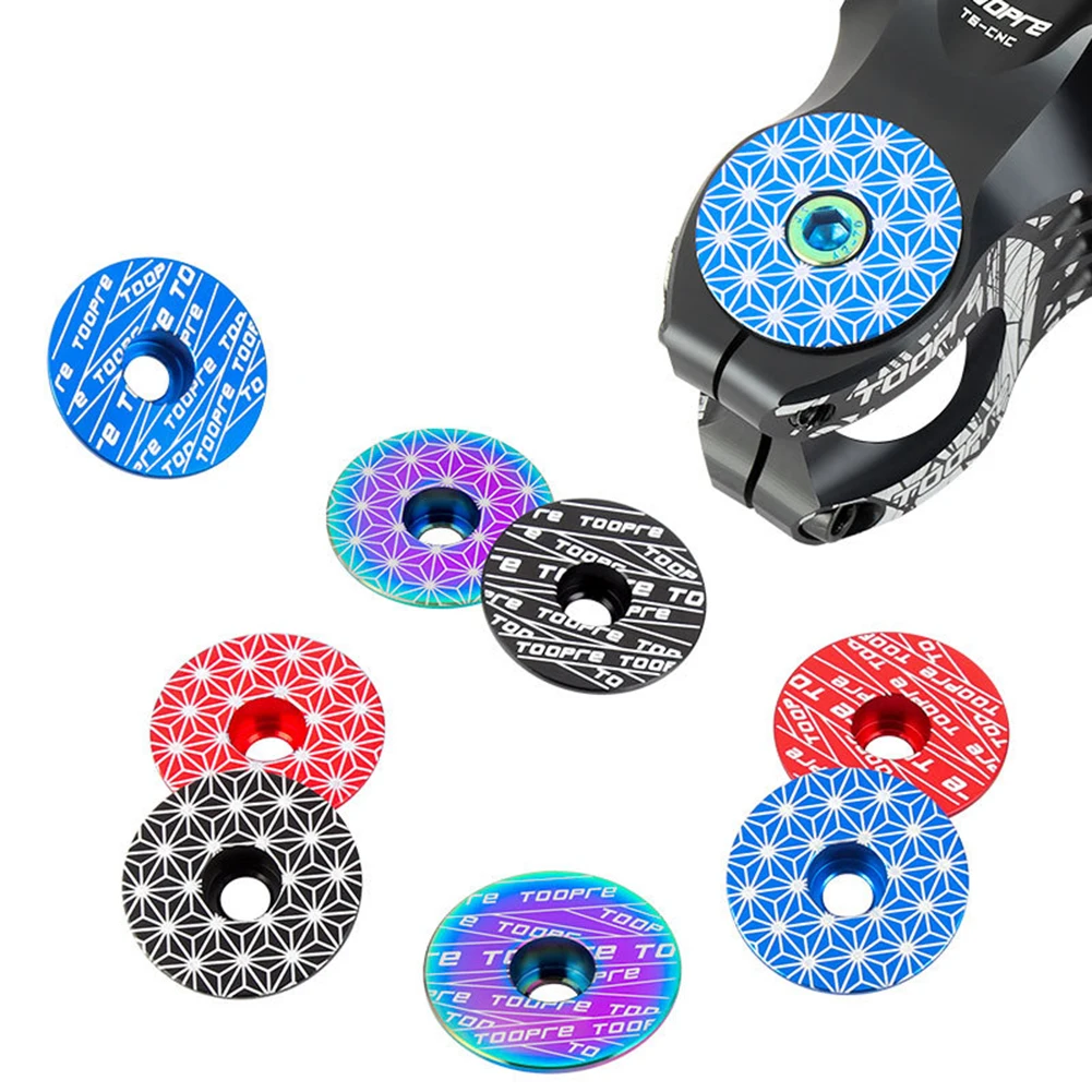 

Bicycle Stem Bowl Covers Bike Headphone Covers Stem Top Cap Headphone Covers M6X30 Cycling Accessories Four Colors Components
