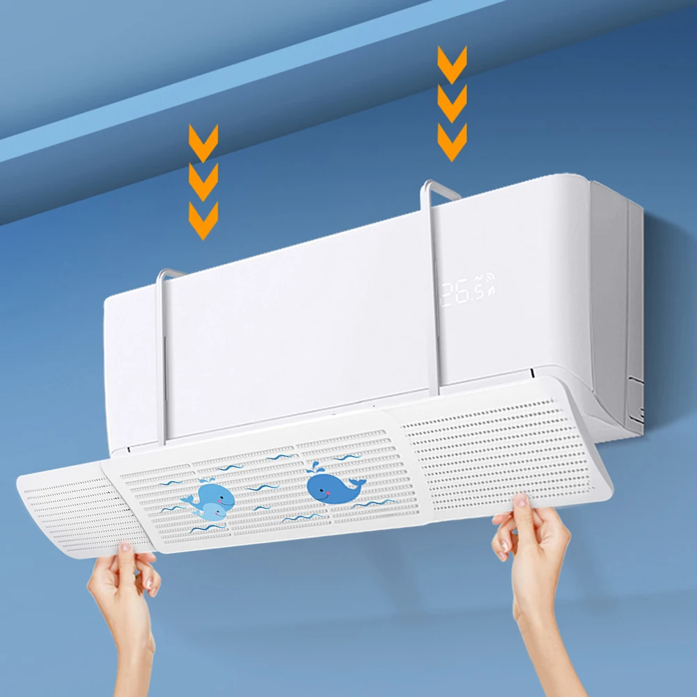 

Air Conditioner Deflector Home Air Conditioning Windshield Adjustable Wind Guide Cover Punch Free Wall Hanging Style