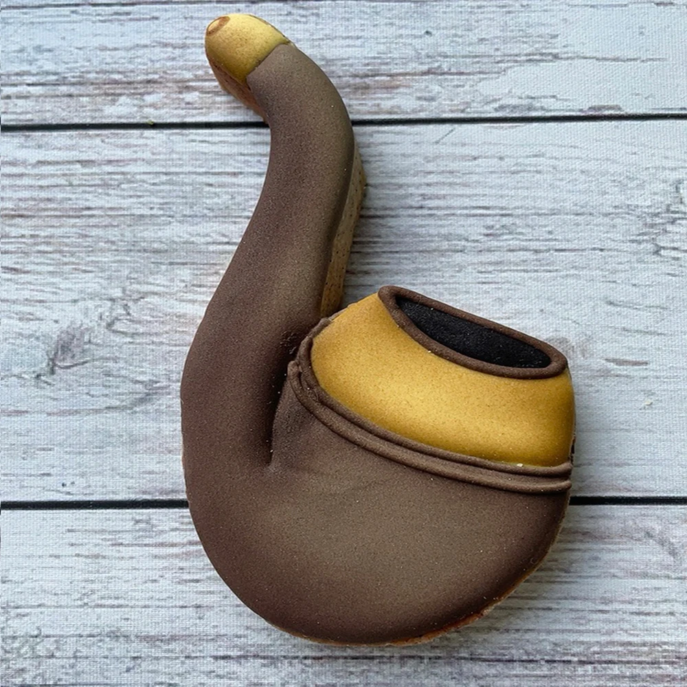 КЕНИАО Вырубка для печенья в форме трубки с табаком - 9,6 СМ Форма для выпечки печенья, хлеба и сэндвичей из нержавеющей стали от J.Cookies on.