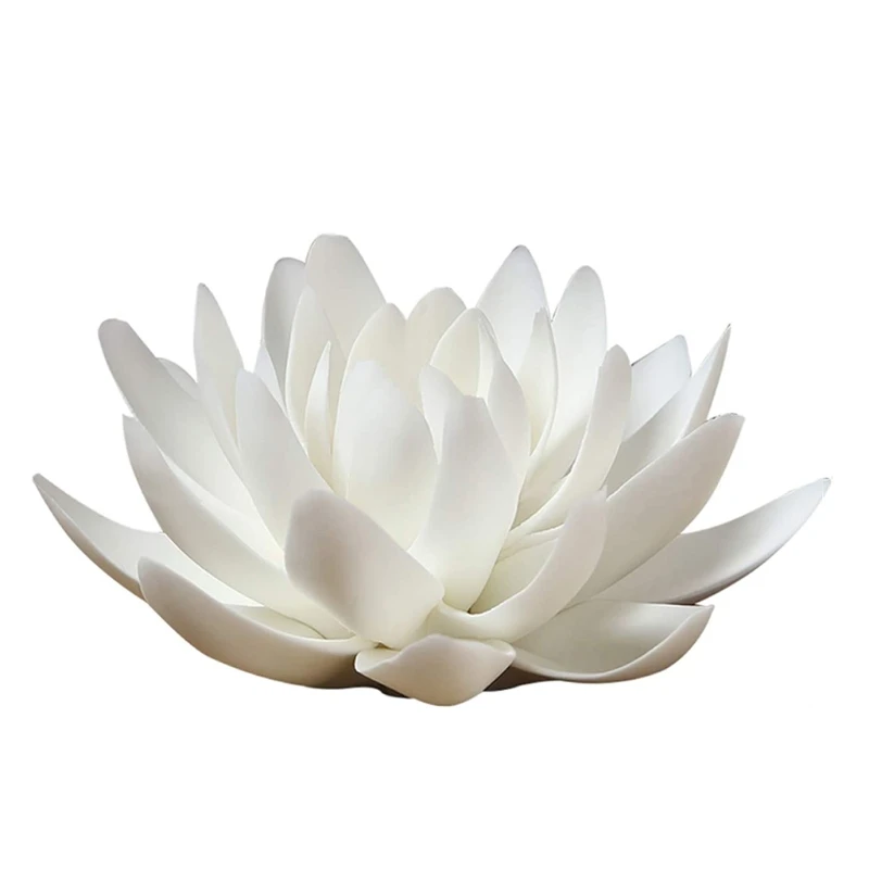 

Керамическая курильница в виде белого лотоса, подставка для курильника в форме цветка, для йоги, студии, гостиной, украшение для дома