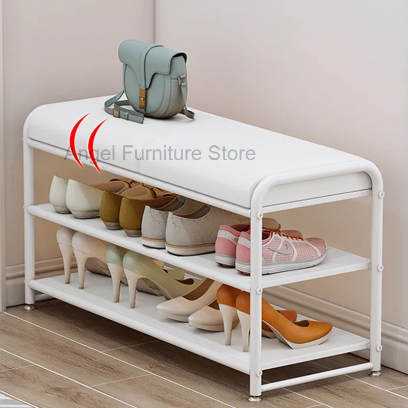 Современная металлическая полка для обуви органайзер полки гостиной роскошная