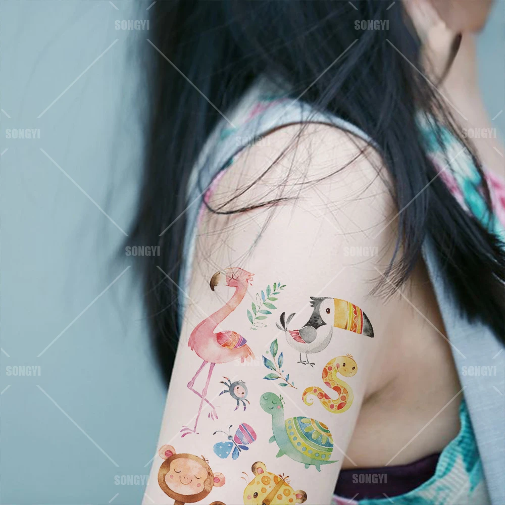 10 упаковок временные тату-наклейки Слон лев |