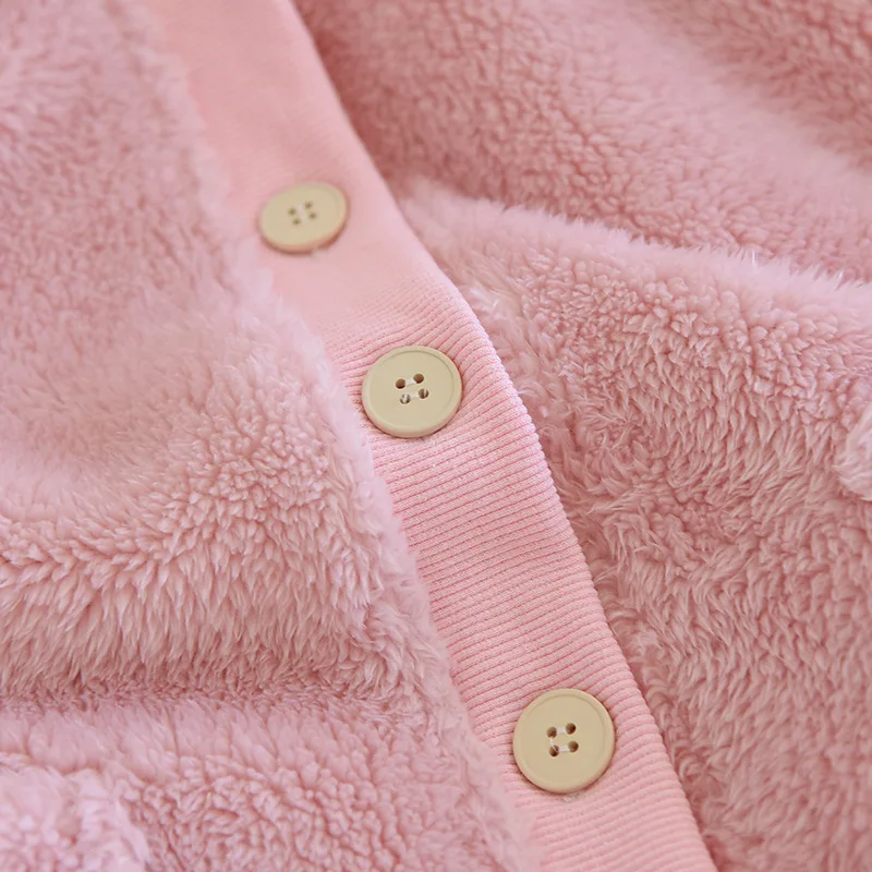 Winter New style Women's Pajamas Set Thickened Warm Flannel V-neck Casual Long Sleeve Pants Household Suit Two piece Set