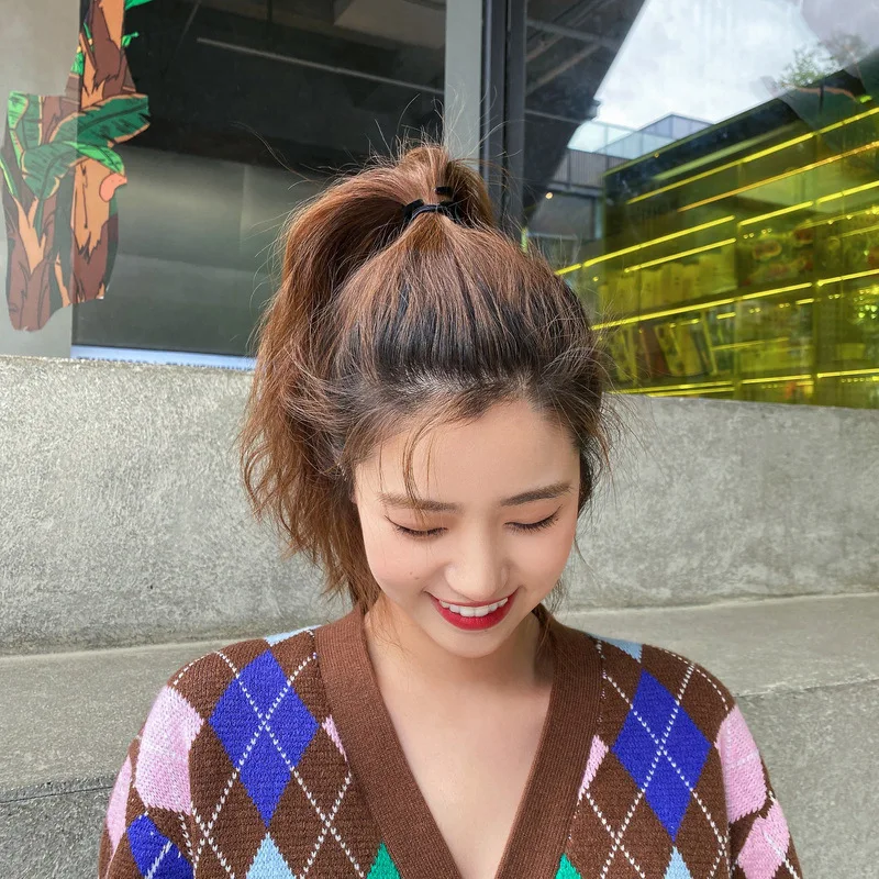 Бархатные черные и красные заколки для волос аксессуар конского хвоста