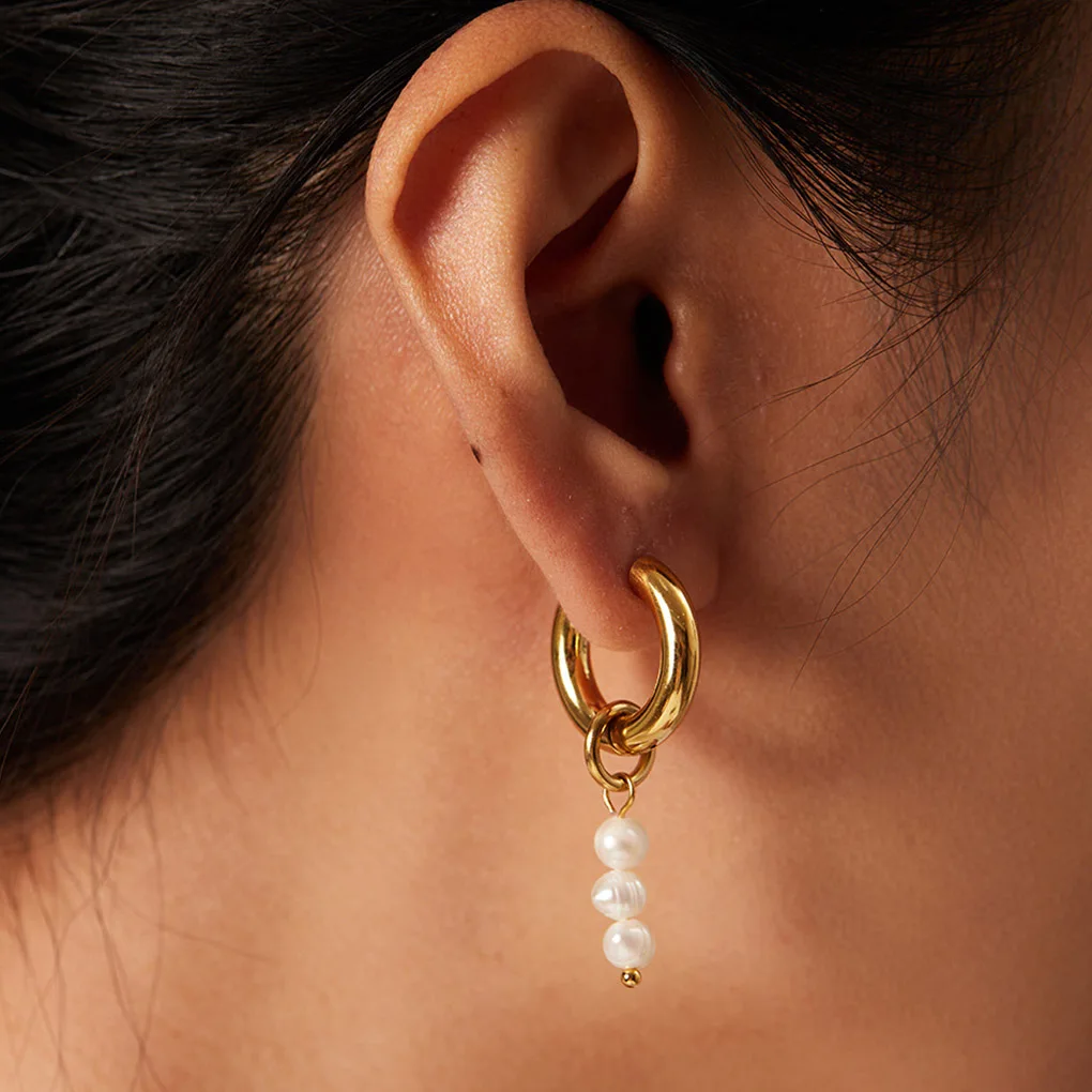 Ассиметричные жемчужные серьги 1 пара на день рождения годовщина свадьба