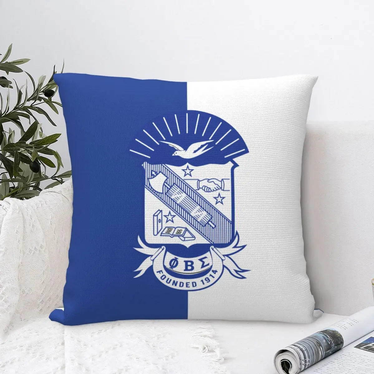 

Phi Beta Sigma PBS Fraternity Square Throw Pillow Case Cover Cushion Pillowcase Home Decor for Room Sofa Couch Bed - 2-Pack