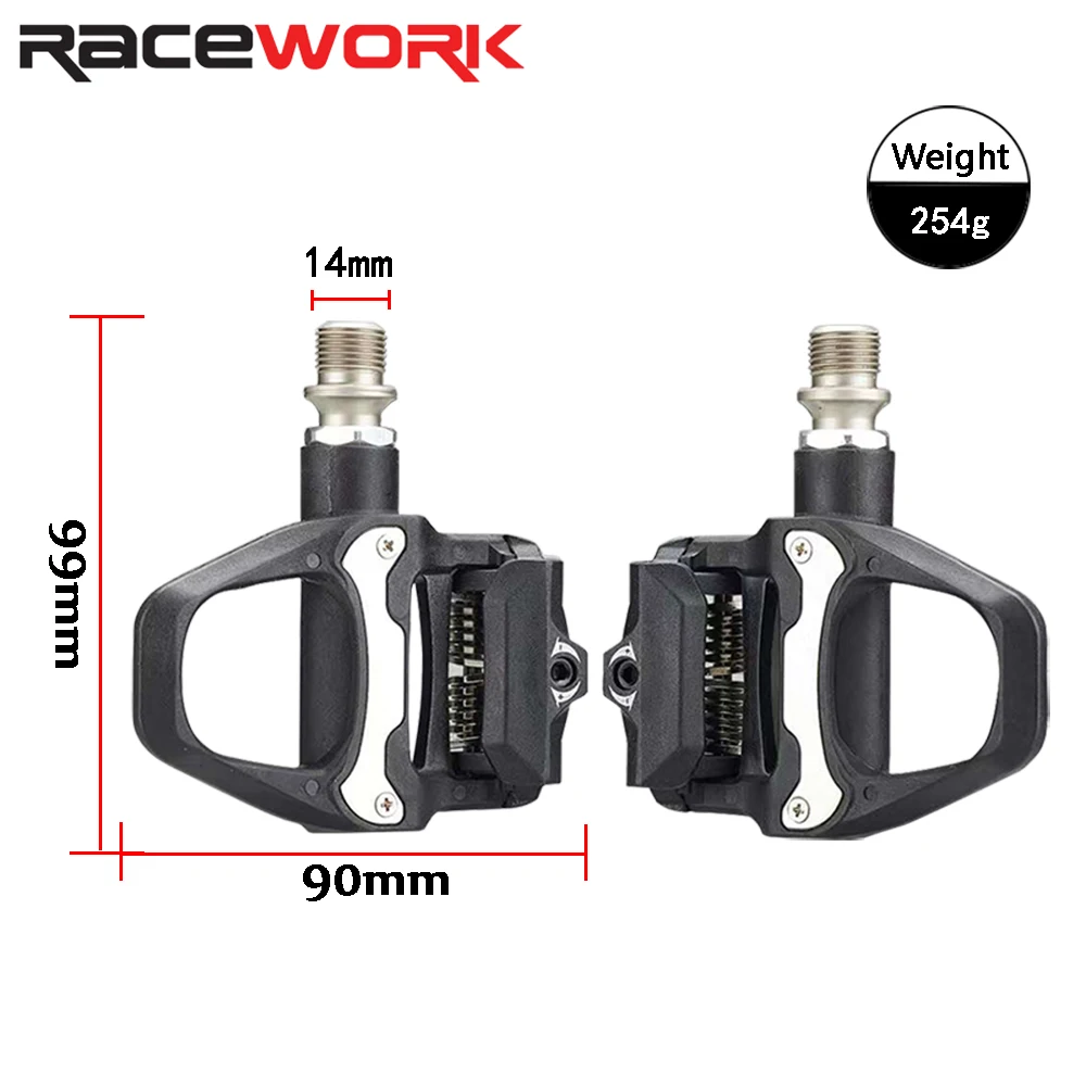 Фото Педаль для шоссейного велосипеда RACEWORK, герметичные подшипники, провисающие сверхлегкие нейлоновые самоблокирующиеся педали для шоссейного велосипеда с системой SPD №3