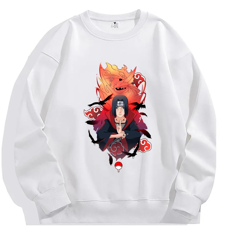 

New Hoodies Men Women Sweatshirt Anime Naruto Print Hooded Blouse Y2k Oversize Harajuku Pullover Top Warm O Neck Sudadera