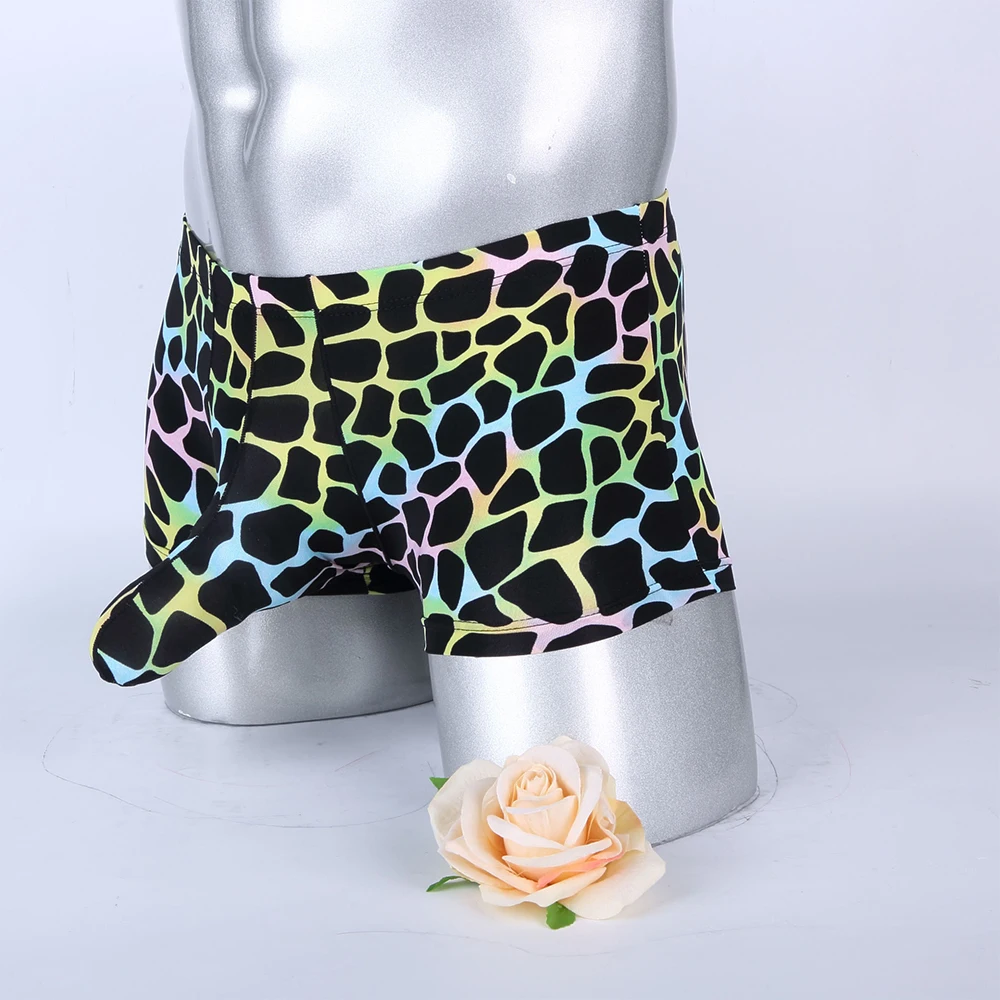 

Боксеры мужские с принтом слона, модные пикантные Трусы-шорты, нижнее белье, шорты, нижнее белье