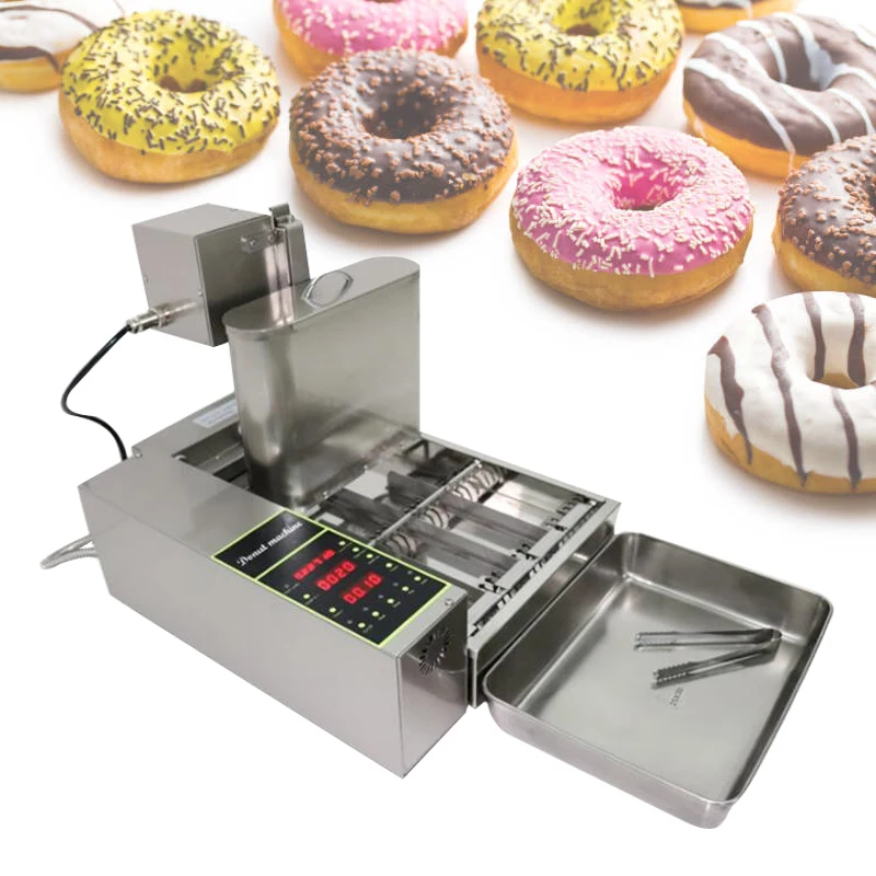 

HBLD Electric four-row automatic 4 Rows mini donut machine Doughnut Maker commercial Automatic Donut Fryer Maker Donut Making