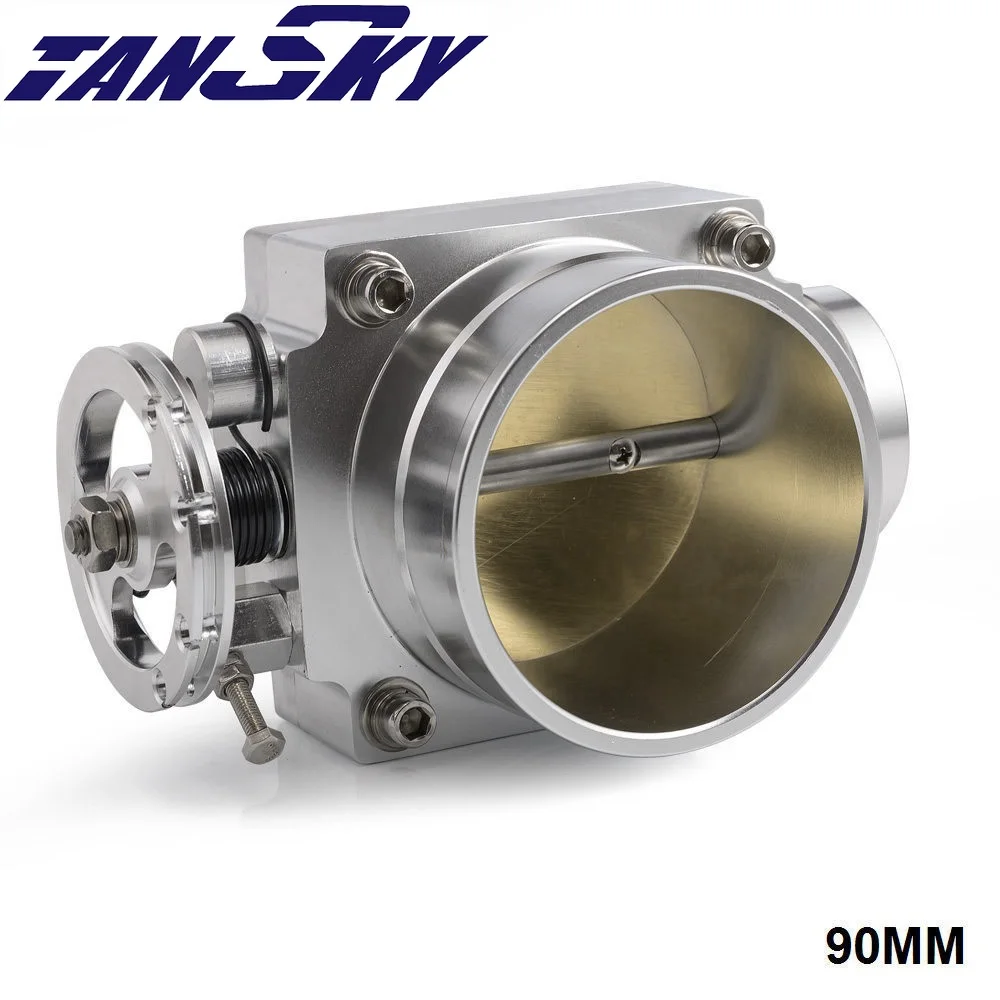 

90MM CNC Aluminum High Flow Air Intake Manifold Engine Throttle Body TK-TB90