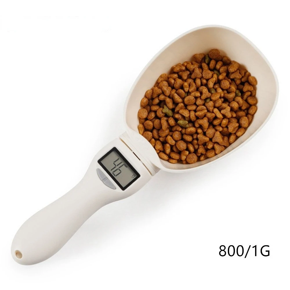 Pet Food Scale Electronic Measuring Tool  The New Dog Cat Feeding Bowl Measuring Spoon Kitchen Scale Digital Display 250ml