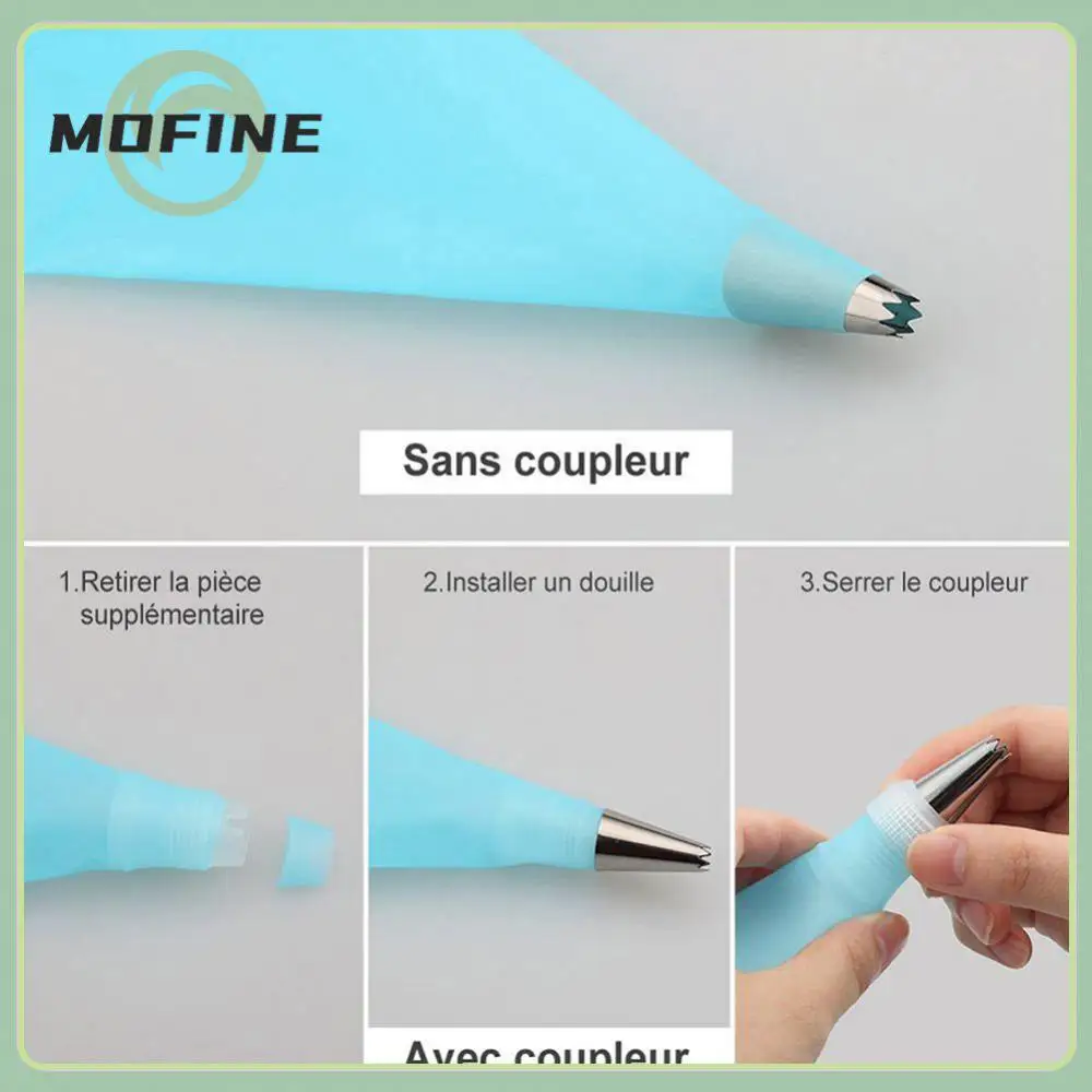 

Cake Piping Nozzle Stainless Steel Icing Tube Nozzle Cake Dessert Baking Tool 4 Colors 24/6 Head Eight-piece Piping Nozzle