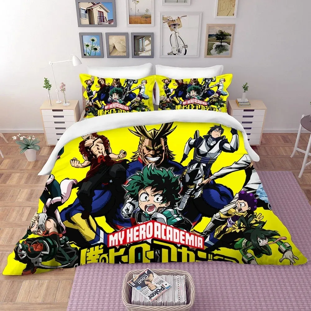 Japan Anime Hero Academia Duvet Cover Set 3D Bedding Comfortable Quilt Single Double Queen Twin Full Size