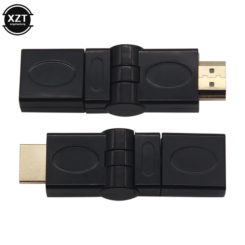kompatybilny z HDMI kabel przejściowy męski na żeński Mini konwerter wielokątowy obrotowy o 360 stopni 1080P HD do złącza TV PC