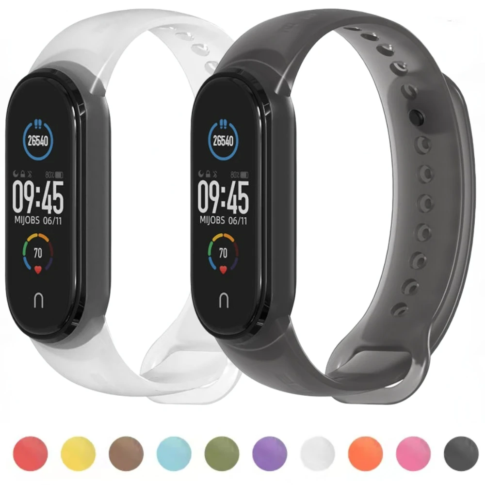 

Ремешок силиконовый для Xiaomi Mi Band 7 6 5 4 3, сменный Браслет из ТПУ Для Xiaomi Band 6 5 4 7 3
