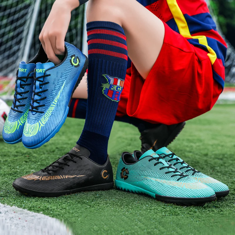 Outdoor Soccer Shoes Original Men Football Boots Soccer Cleats Shoes Breathable Non-slip Training Sneakers Turf Futsal Trainers