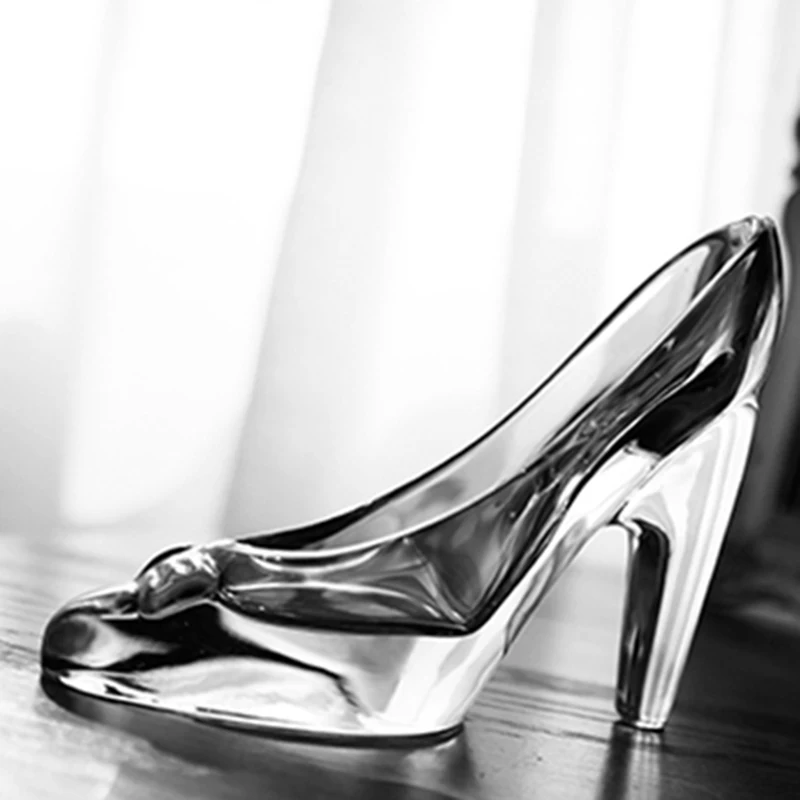 

Cinderella Crystal Shoe Glass Children's Birthday Gifts Home Decoration Crafts High Heels Wedding Figurines Mini Ornament