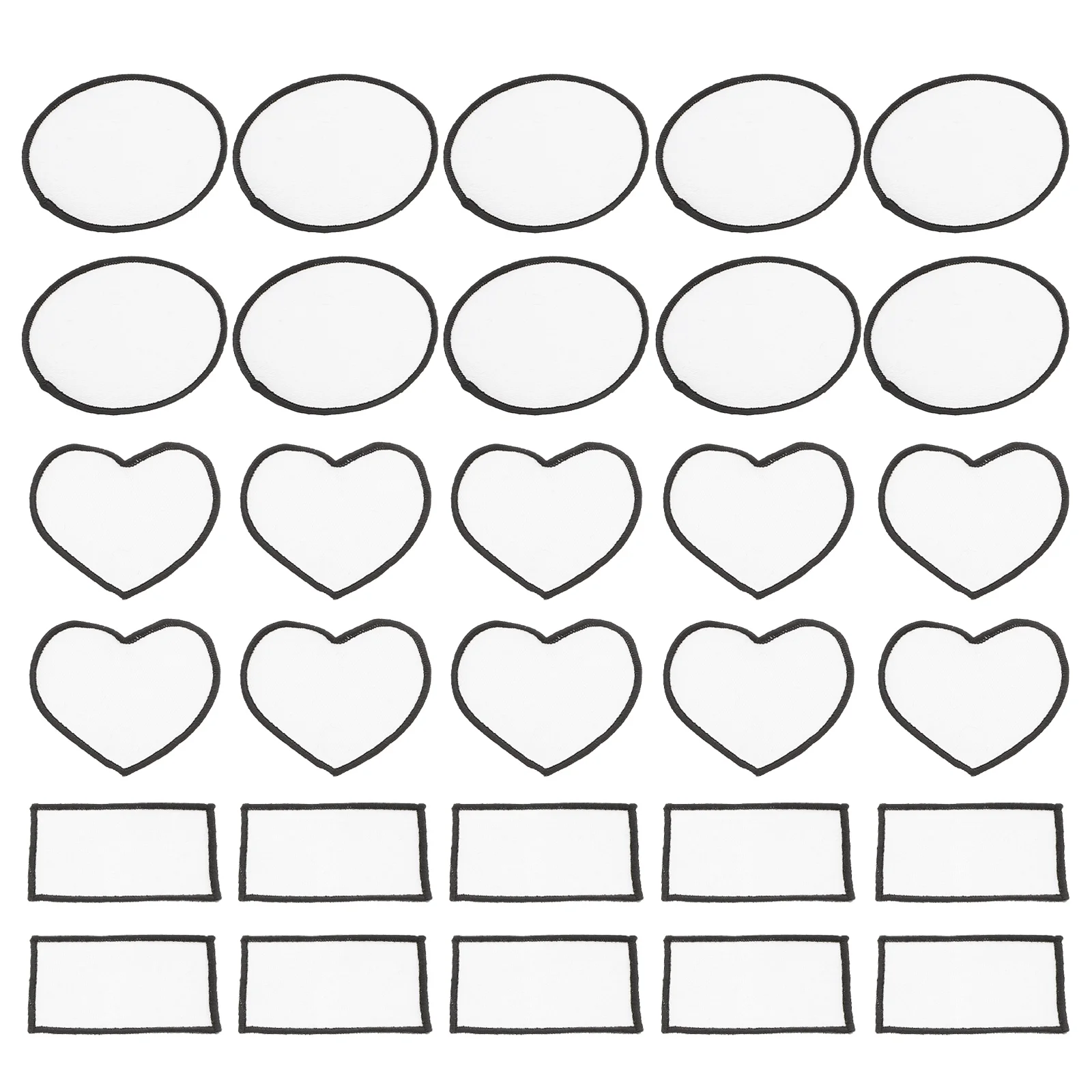 

30pcs Blank Patches Clothes Repair Patches DIY Clothes Decorative Patches