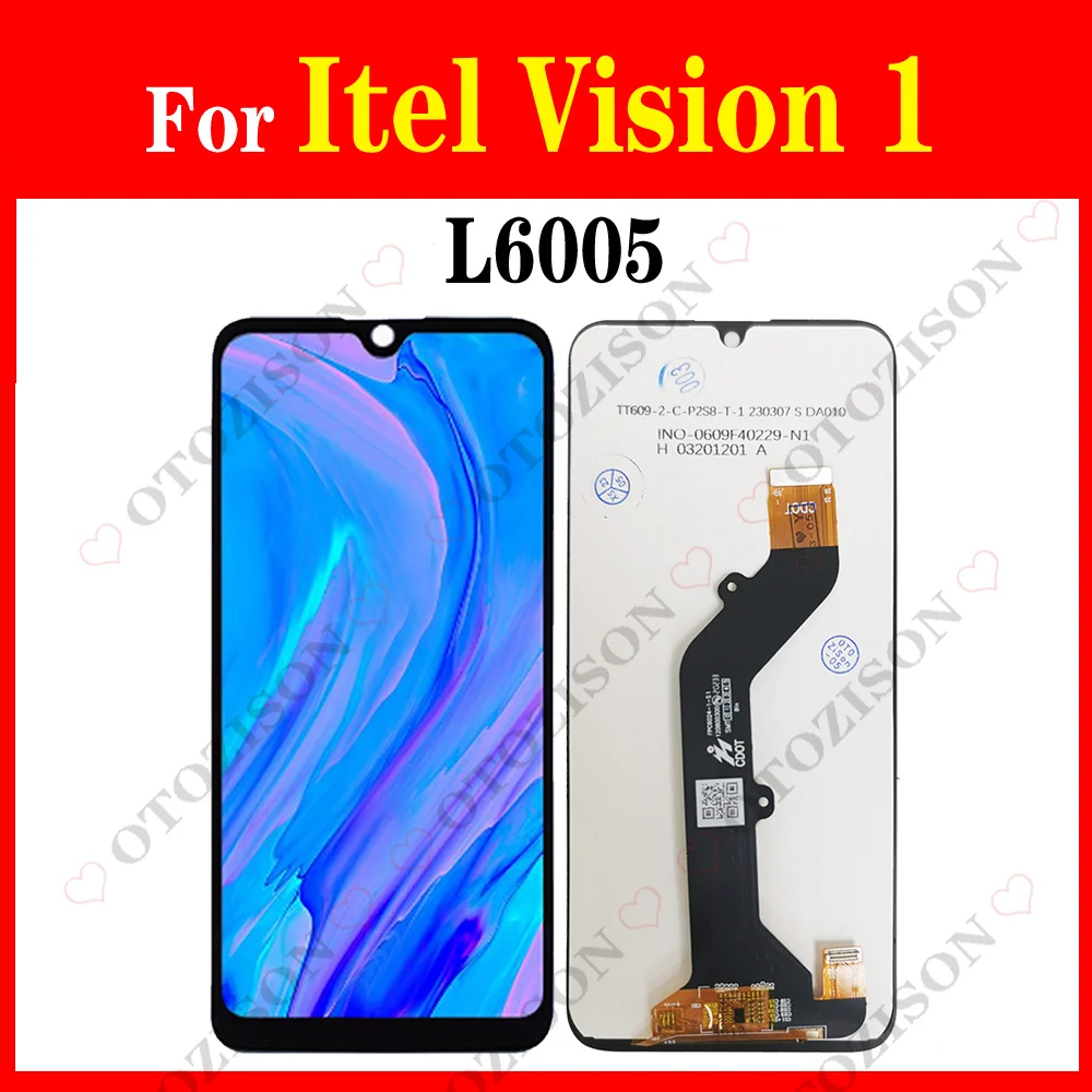 Дисплей для ITEL Vision 1 L6005, ЖК-экран, сенсорная панель, дигитайзер, датчик в сборе, замена для ITEL Vision1, ЖК-части