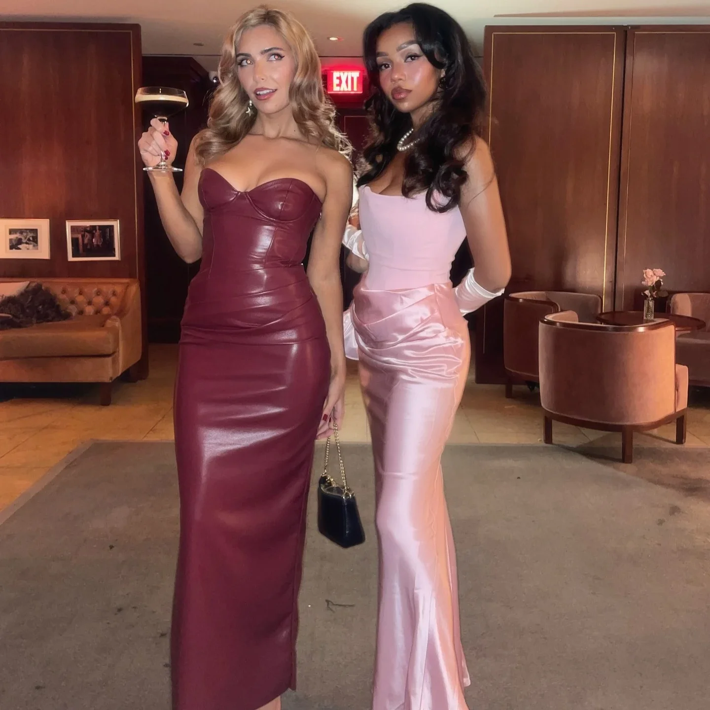 Suninheart платье-корсет из полиэстера Wine