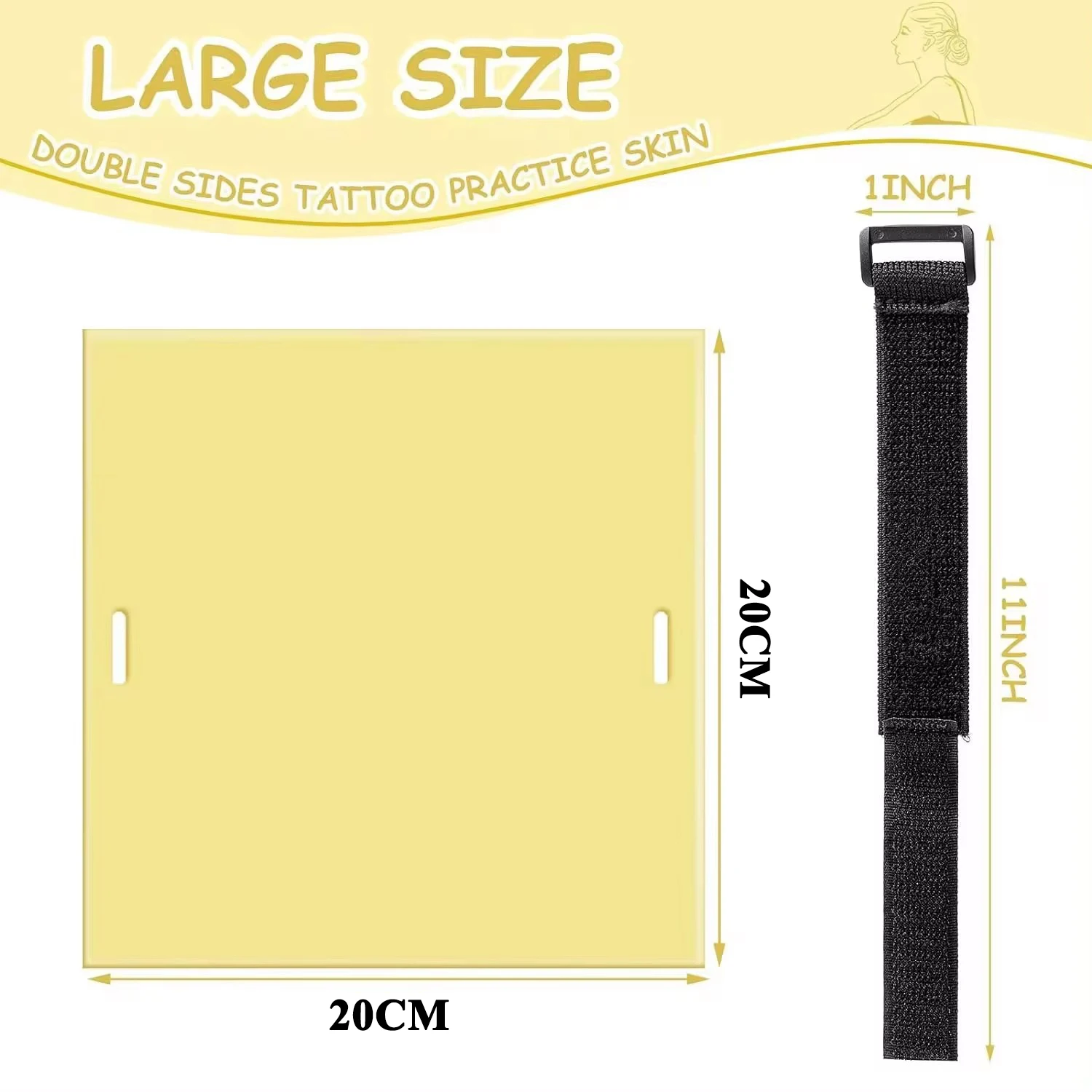 3 мм искусственная кожа для практики татуировки с лентой бандаж двусторонние