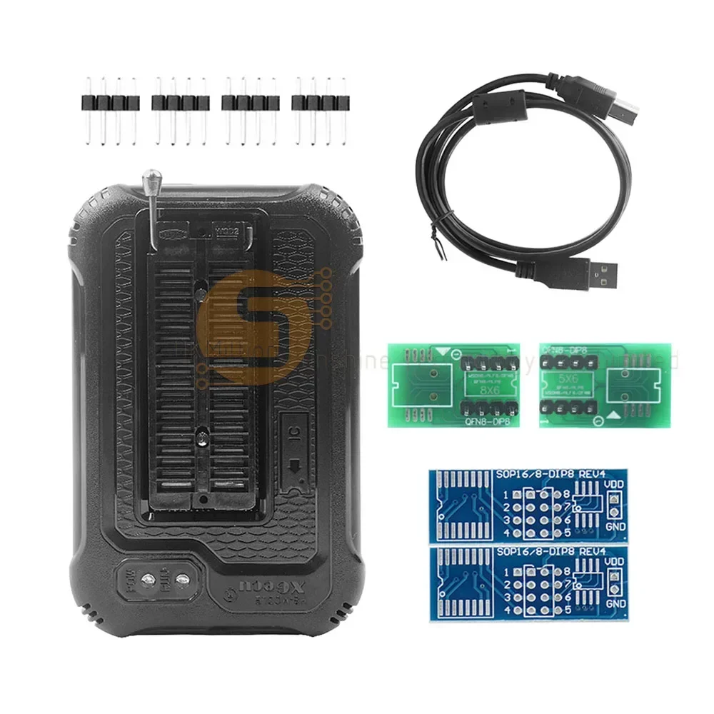 Фото Новейший оригинальный универсальный программатор V12.25 XGECU T48/TL866II Plus + полные адаптеры IC Clip, высокоскоростной программатор EPROM Flash №1