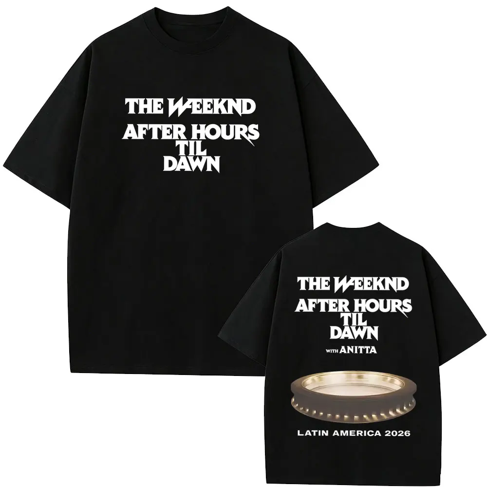 Фото Футболка мужская The Weeknd After Hours Til Dawn с принтом Playboi Carti Tour 2026, модная хип-хоп футболка в стиле поп-музыки, уличная одежда для мужчин №3