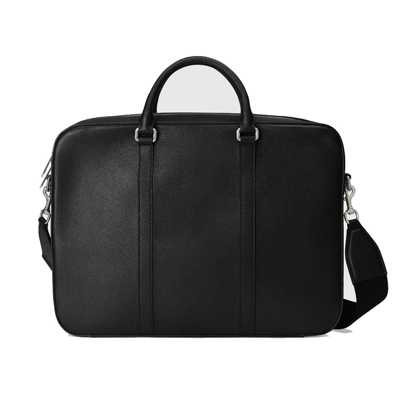New Men's Computer Bag Fashionable Shoulder Bag Men's Handbag Briefcase Lychee Print Business Document Bag