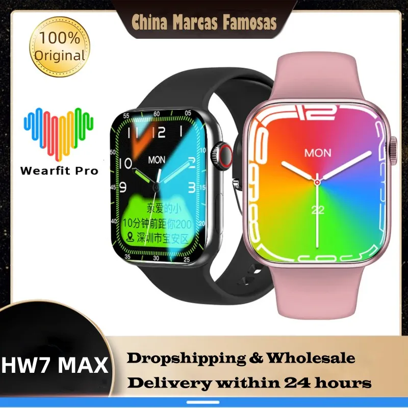 

[Clearance Sale] IWO HW7 Max Smart Watch Men 2022 Bluetooth Call Custom Dial NFC Women Smartwatch Pk W37 W27 Pro DT7 MAX Smartwa