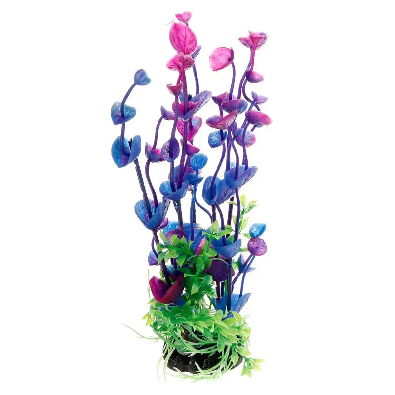 

Purple Artificial Water Plant Grass Decor Ornament For Fish Tank Aquarium