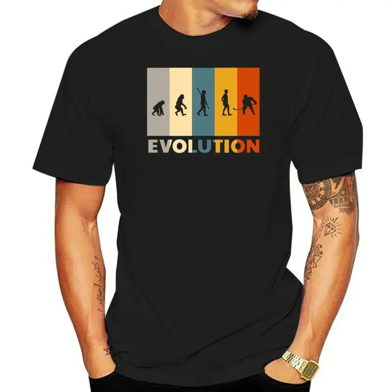

Evolution Ice Hockeyer T-Shirt 80s Retro Summer Short Sleeves Fashion T-Shirts Interesting Pictures