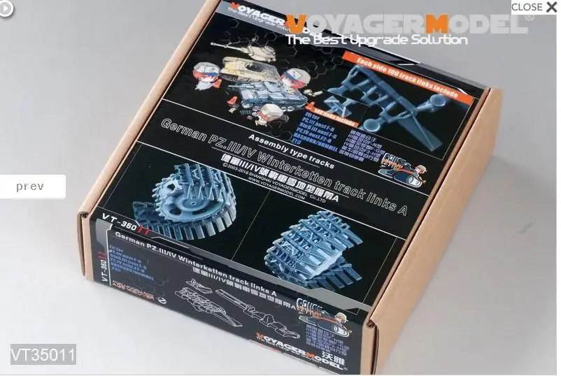 

Voyager VT35011 WWII German Pz.III/IV Winerketten Tracks Patten A